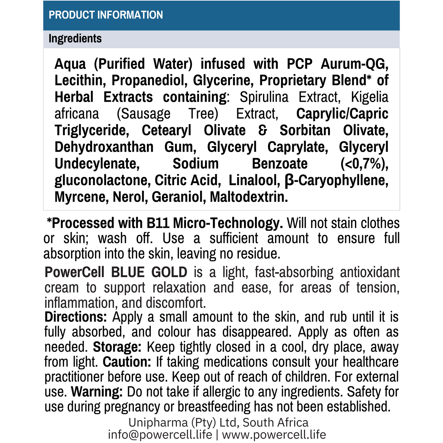 PowerCell BLUE GOLD Skin Elixir 30ml Remarkable Results
