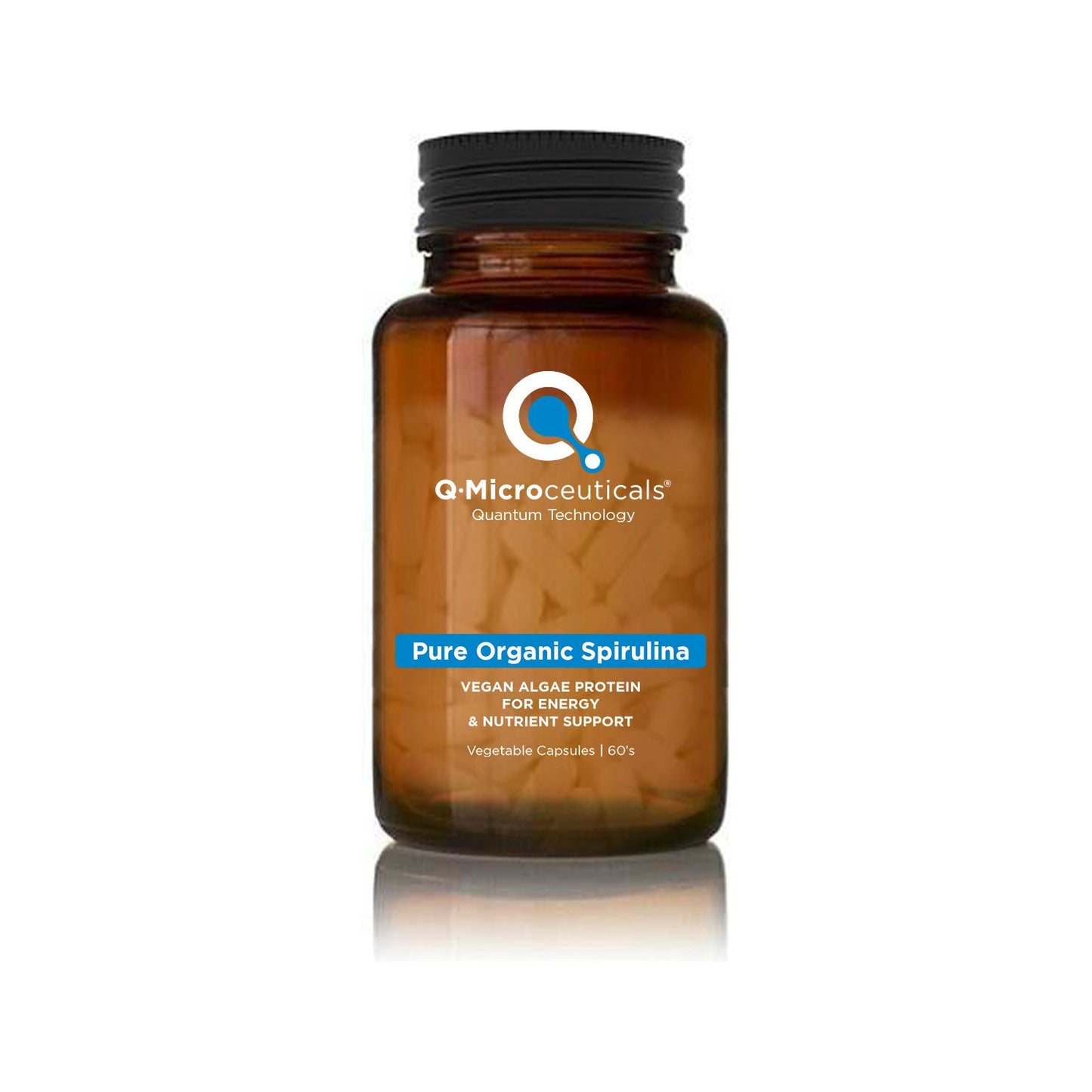 Q-Microceuticals Pure Organic Spirulina | 60 Vegecaps